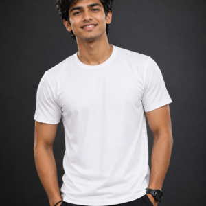 White Round Neck T-Shirt