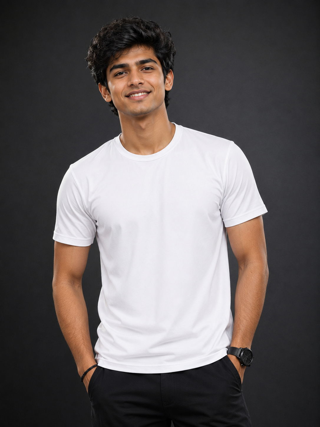 White Round Neck T-Shirt