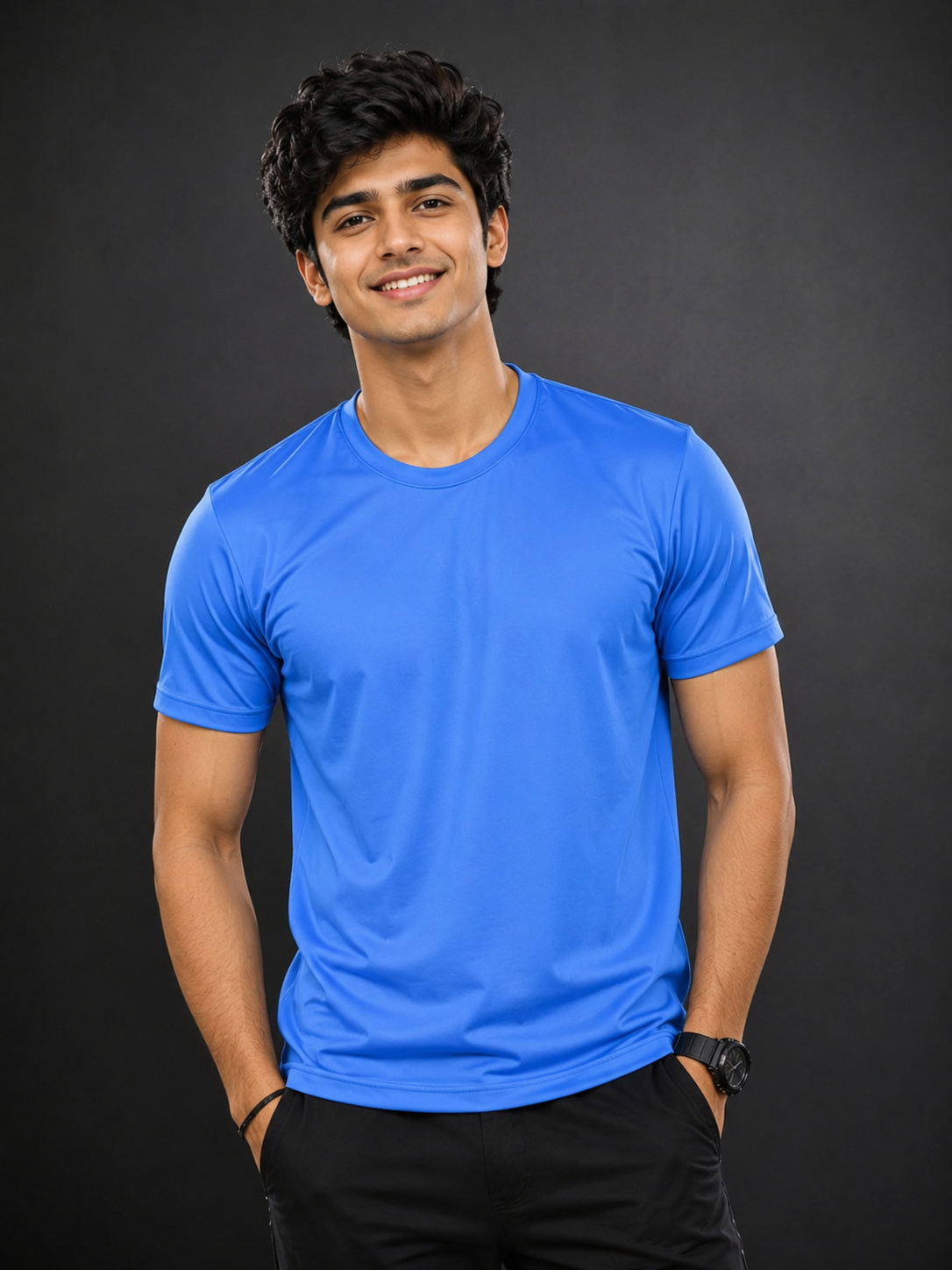 Sky Blue Round Neck T-Shirt