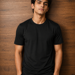 Black Neck T-Shirt for Men