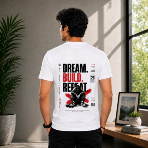 Dream. Build. Repeat. – Motivational Graphic T-Shirt